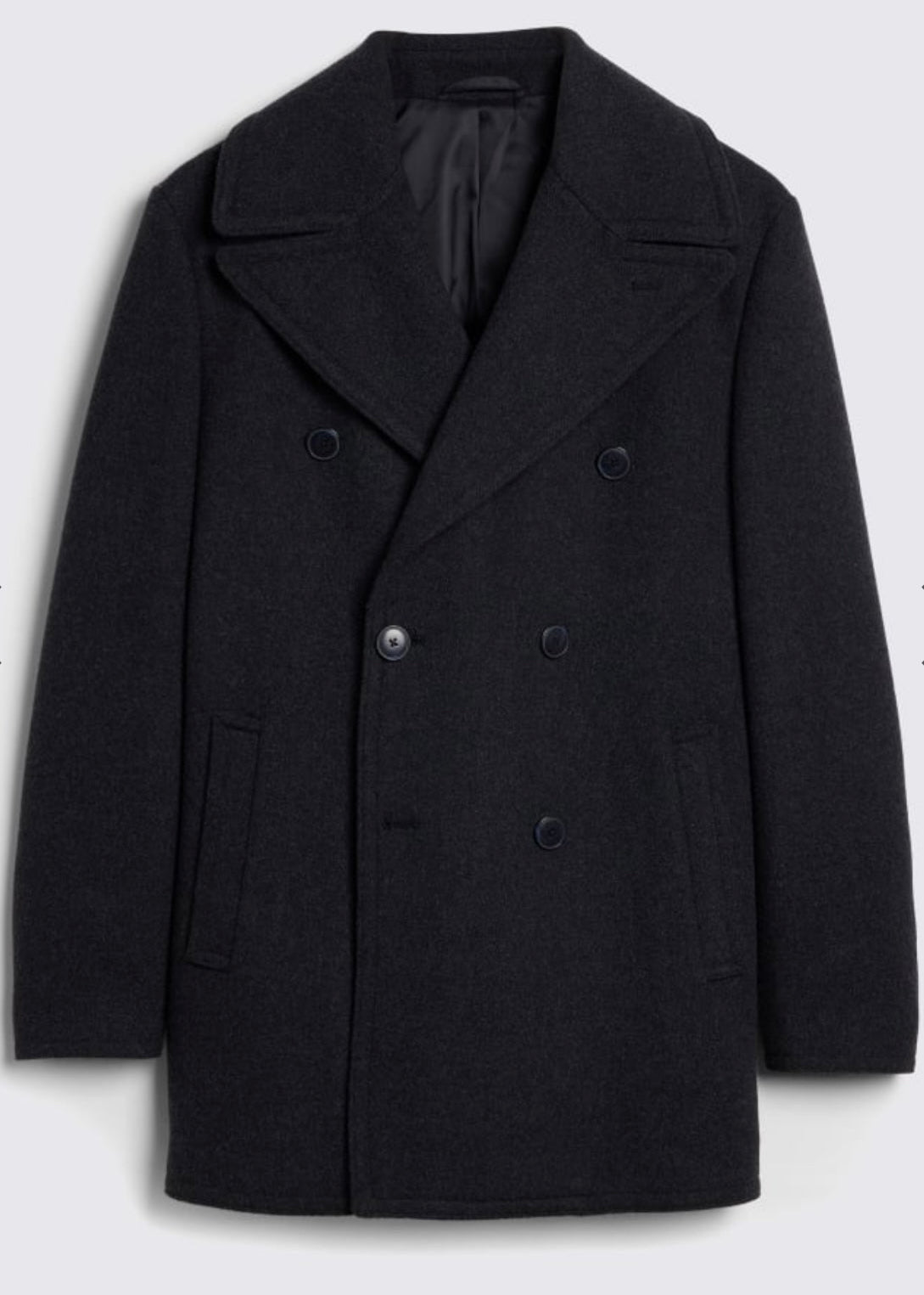 Men’s Black Wool Overcoat - AR - Rehman Collection