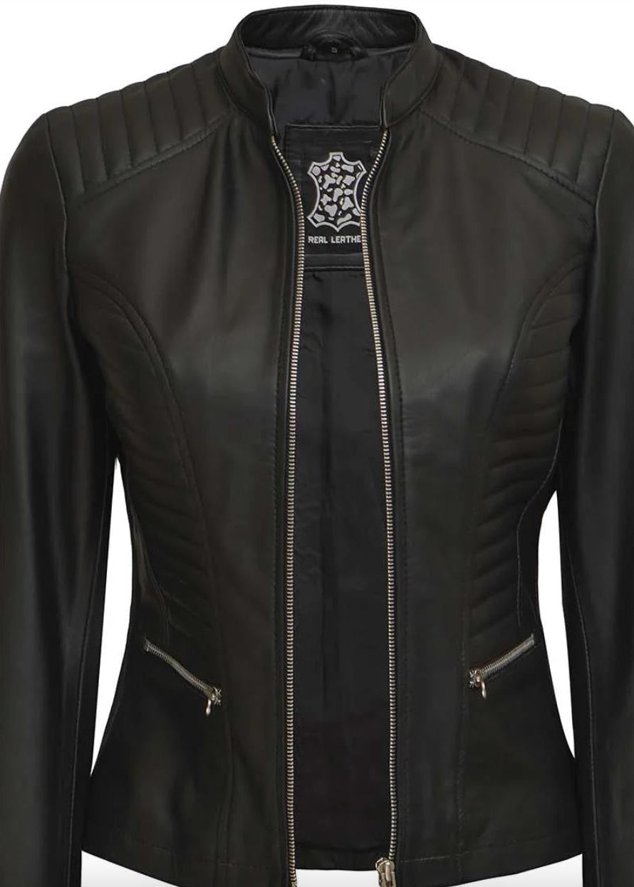 women leather jacket
