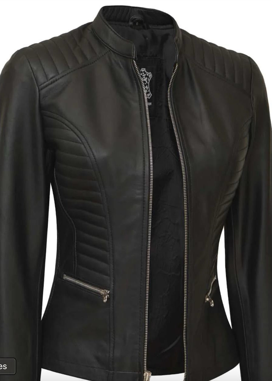 women leather jacket
