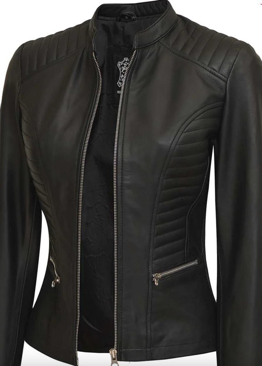 women leather jacket