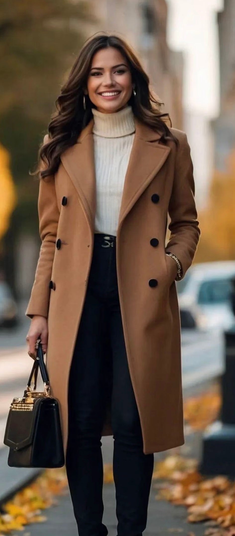 Women’s Dark Camel Wool Coat 