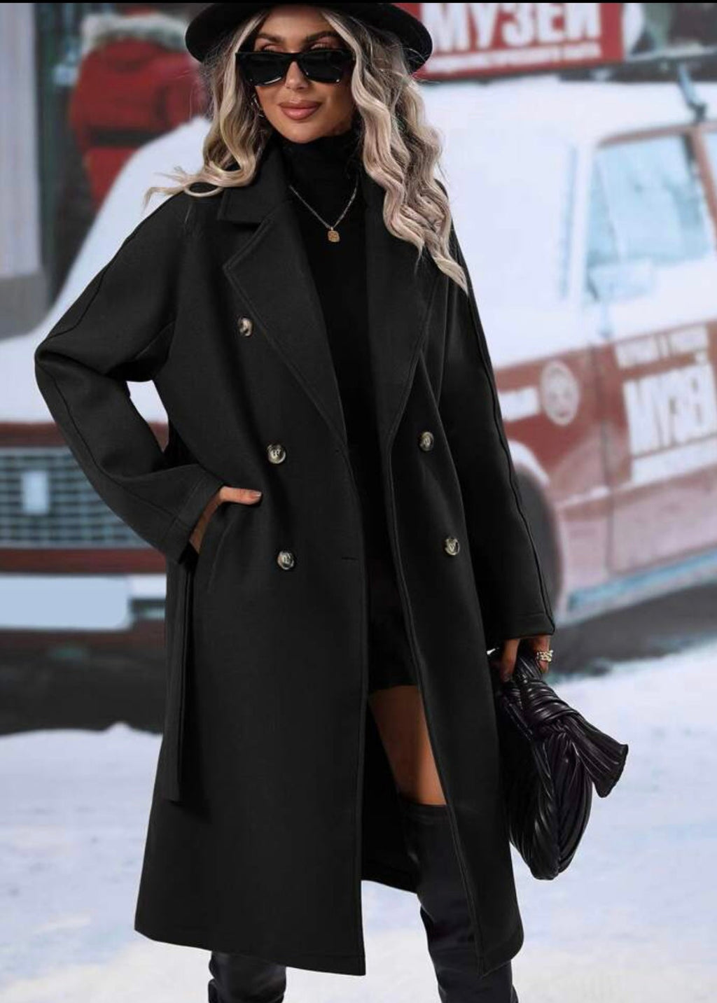 women’s black trench coat