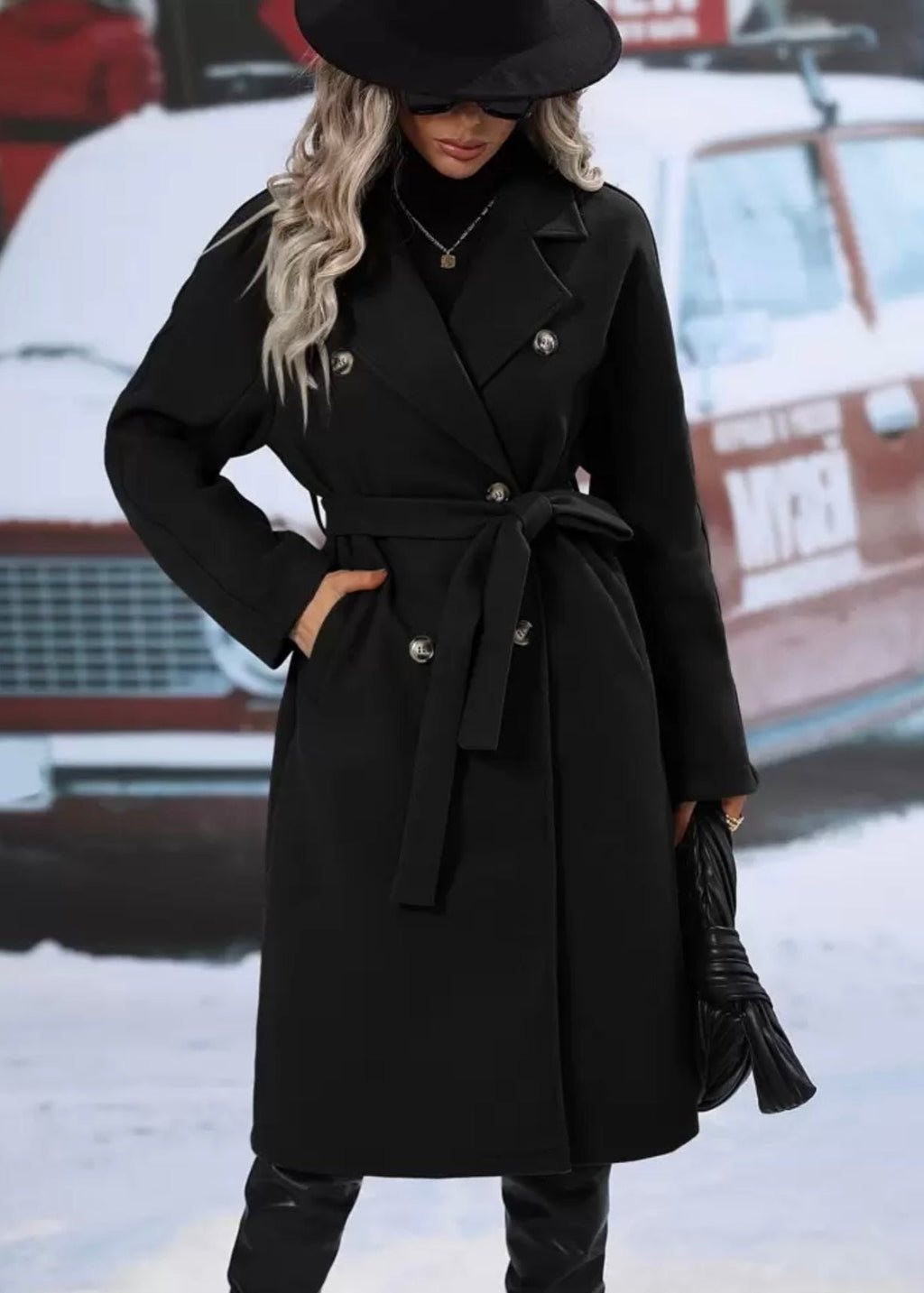 women’s black trench coat