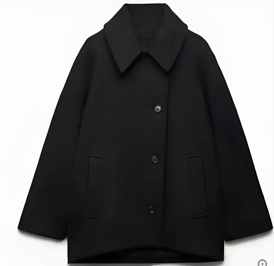 Camel Oversized Wool Blend Coat