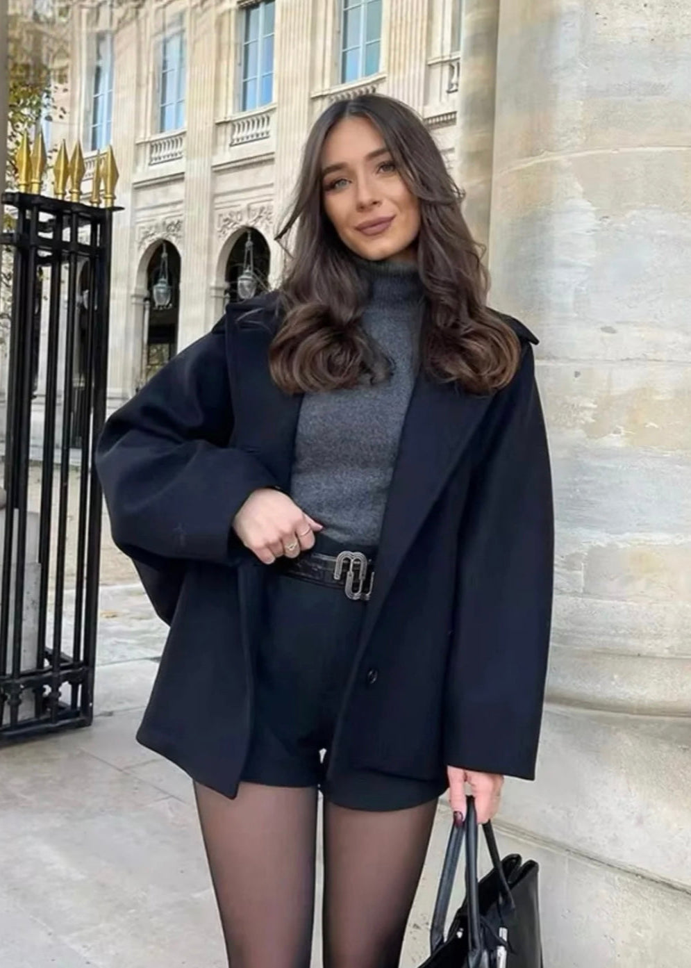 Camel Oversized Wool Blend Coat