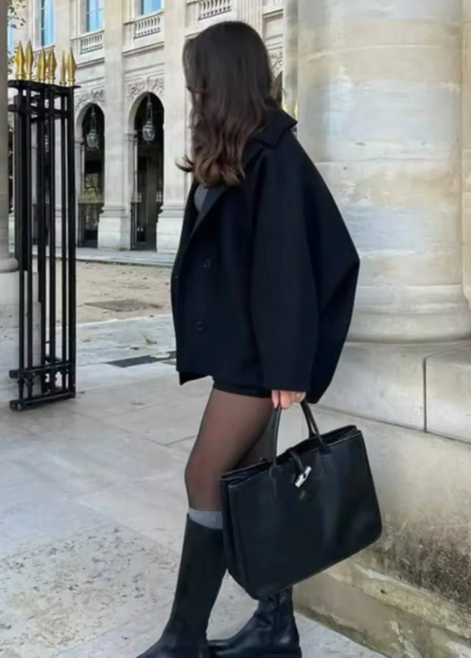 Camel Oversized Wool Blend Coat