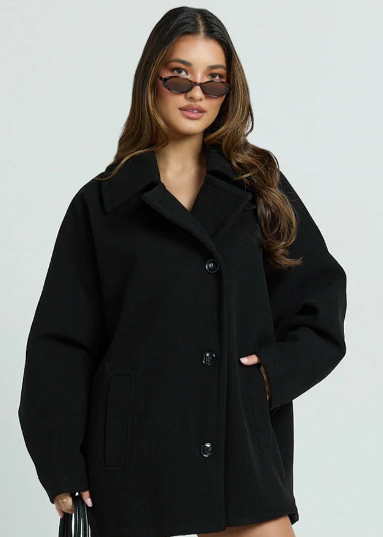Women’s Black Wool Coat