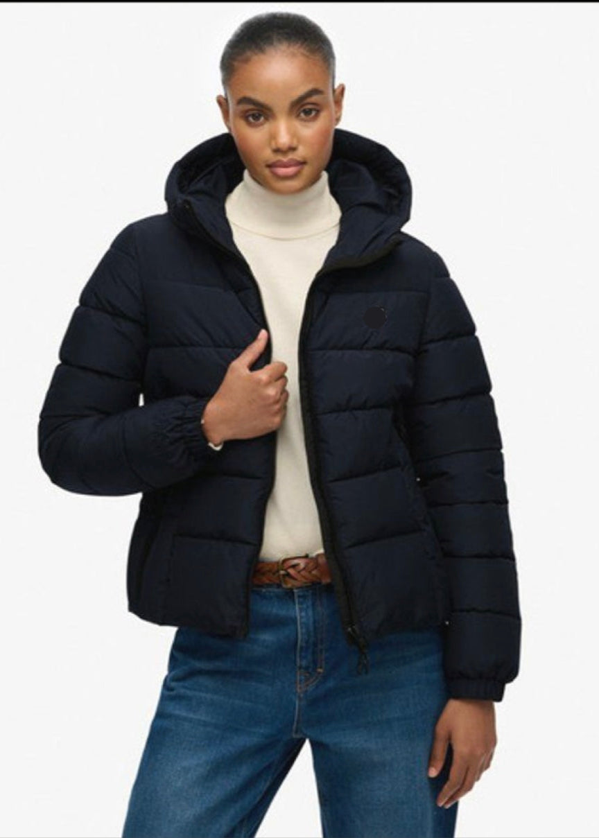 Navy Puffer Jacket For Women