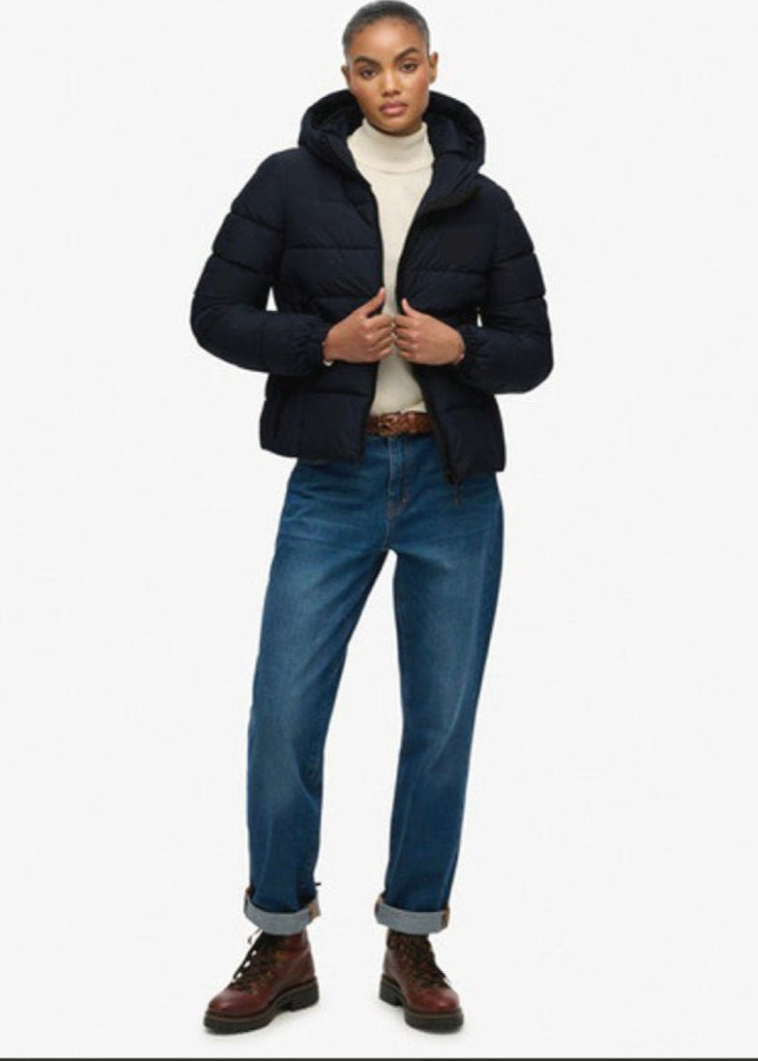 Navy Puffer Jacket For Women