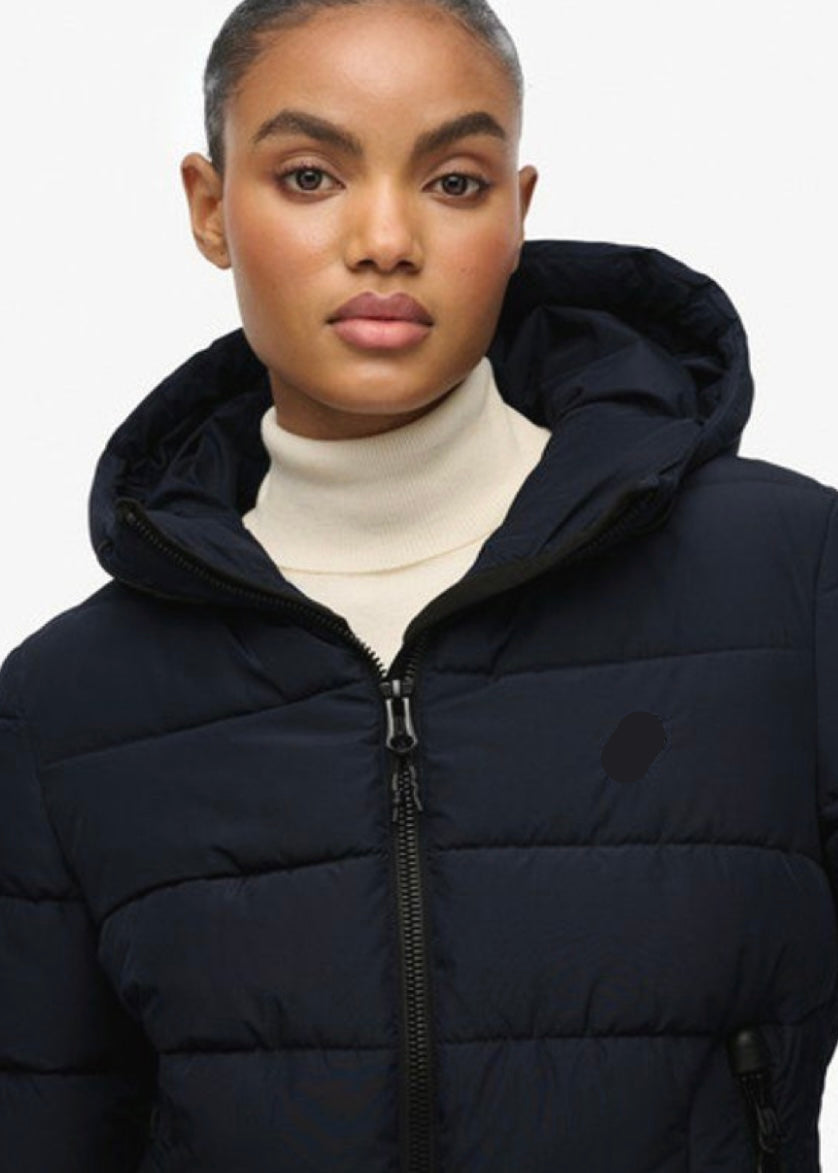 Navy Puffer Jacket For Women