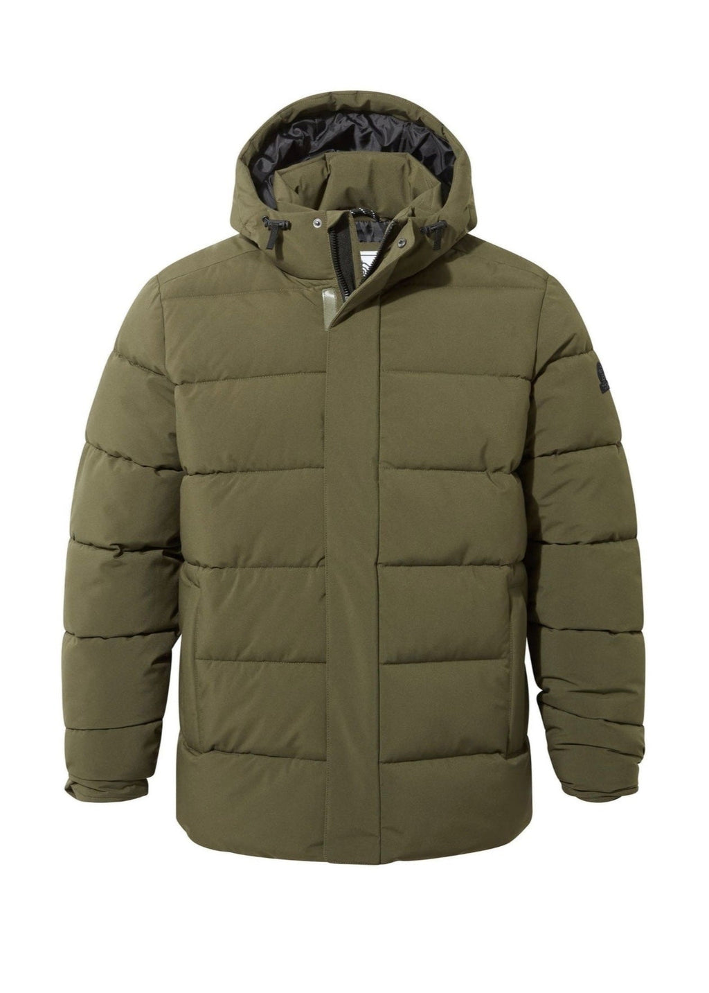 Green Puffer Jacket with Hood For Men