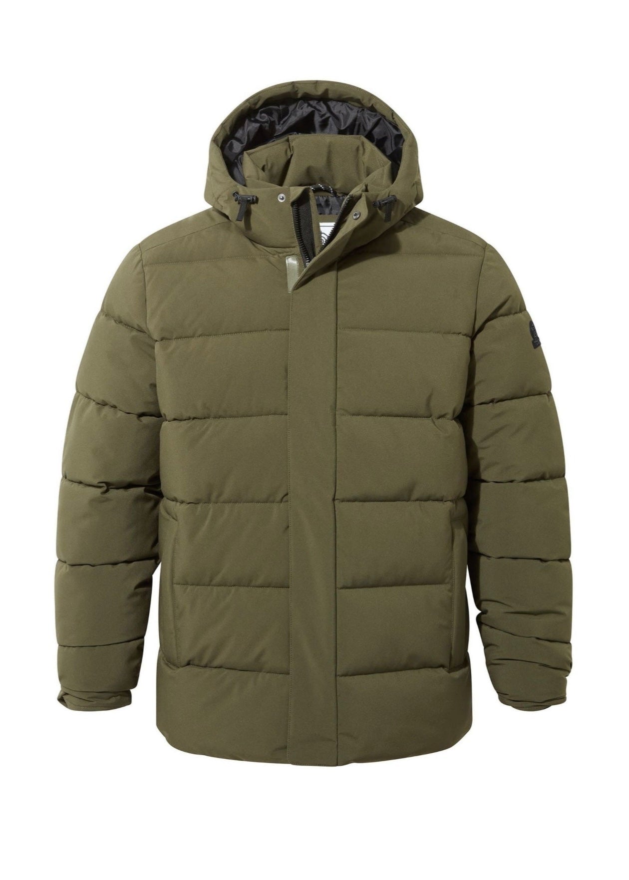 Green Puffer Jacket with Hood For Men