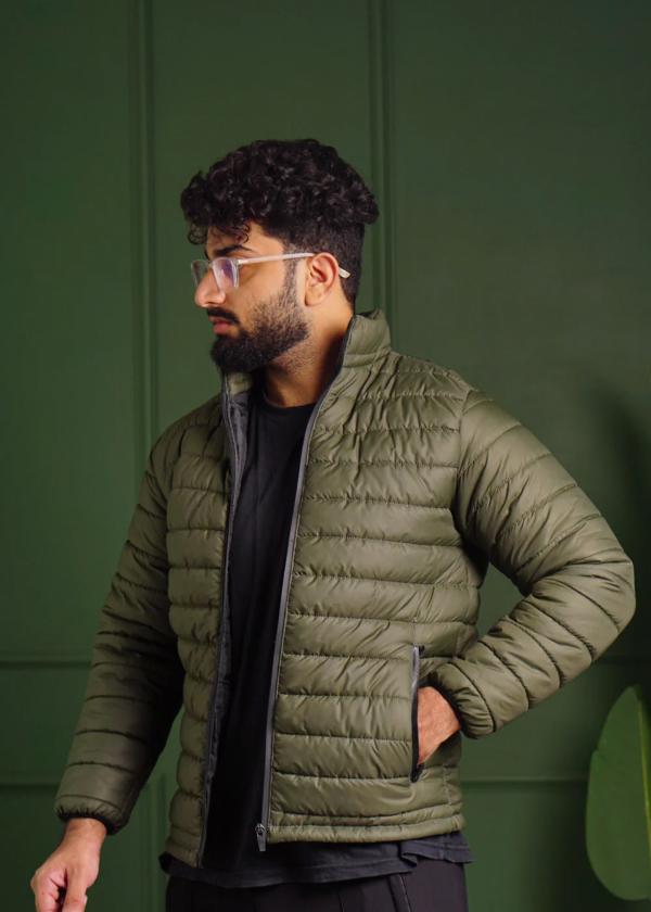 Men's Green Puffer Jacket