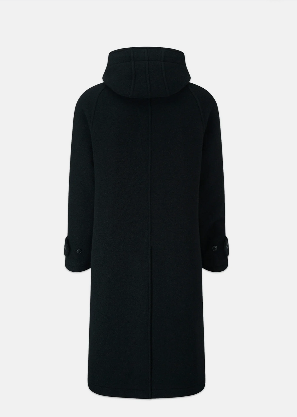 Men's Black Wool Overcoat