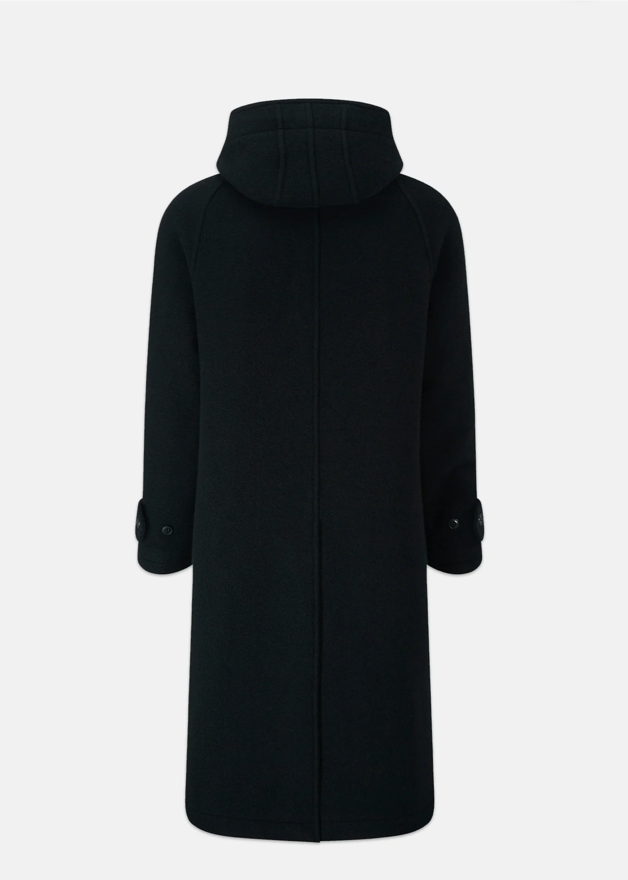 Men's Black Wool Overcoat