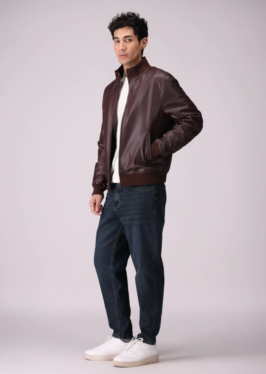 Men’s Brown Sheepskin Leather Jacket