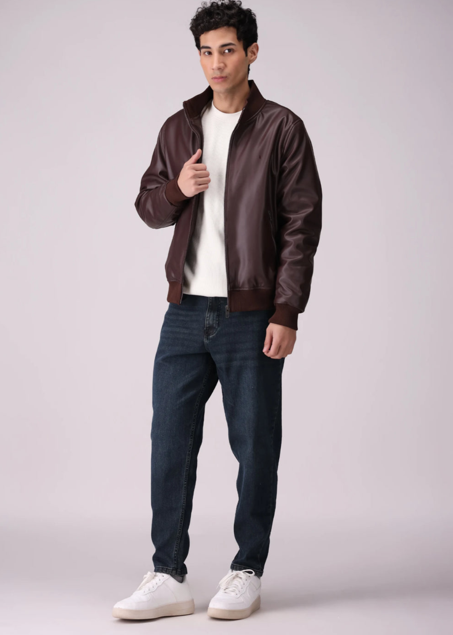 Men’s Brown Sheepskin Leather Jacket