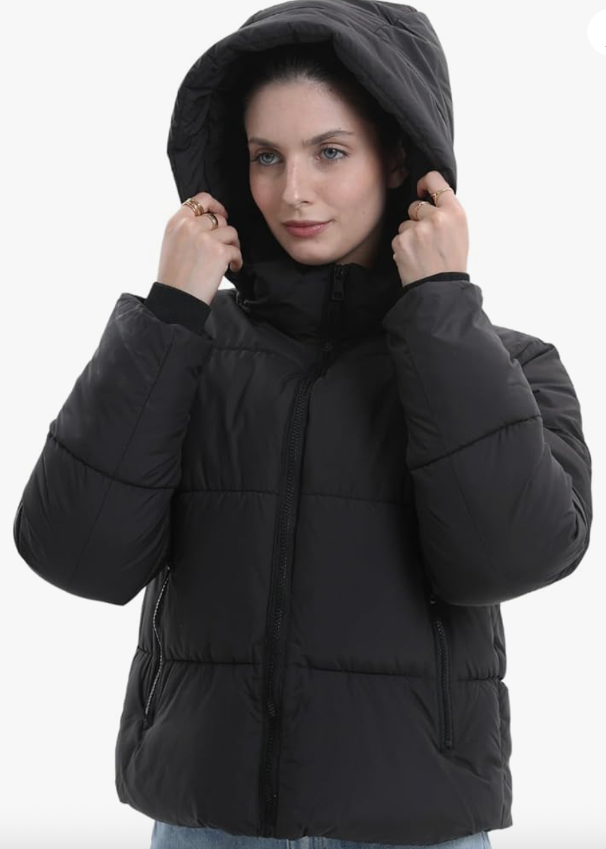 Puffer Jacket in Black For Women