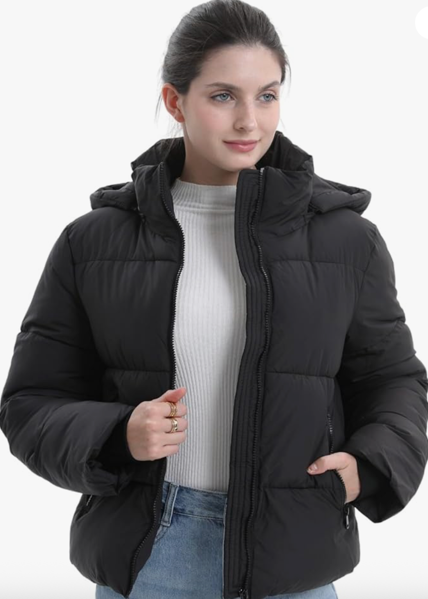 Puffer Jacket in Black For Women