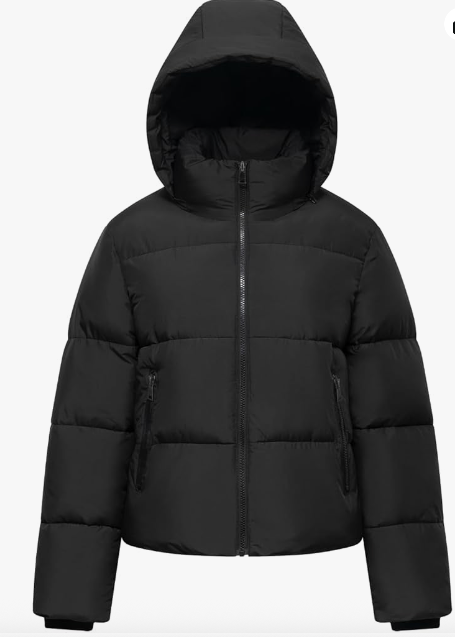 Puffer Jacket in Black For Women