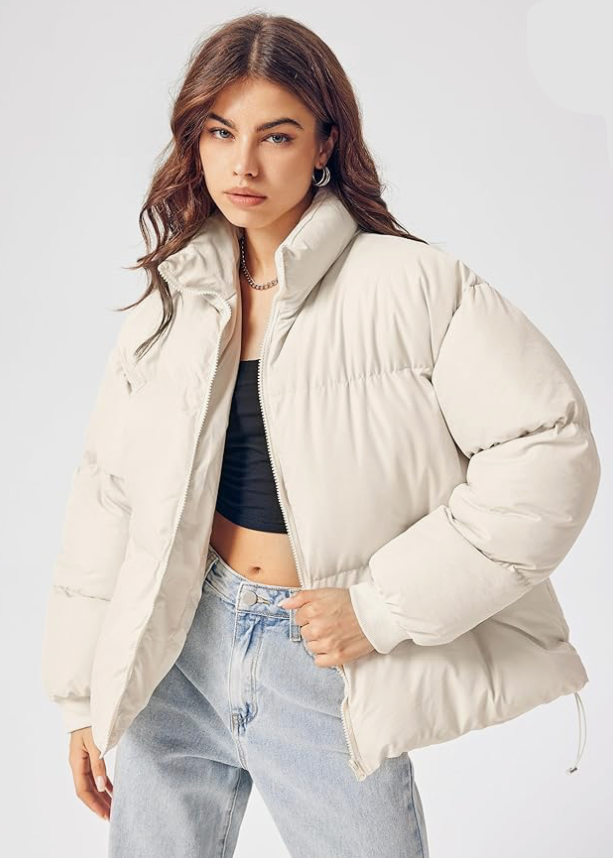 Women’s White Puffer Jacket
