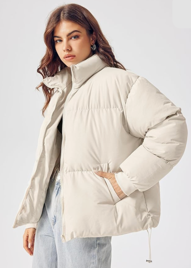 Women’s White Puffer Jacket