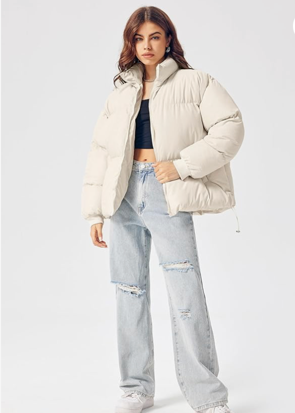 Women’s White Puffer Jacket