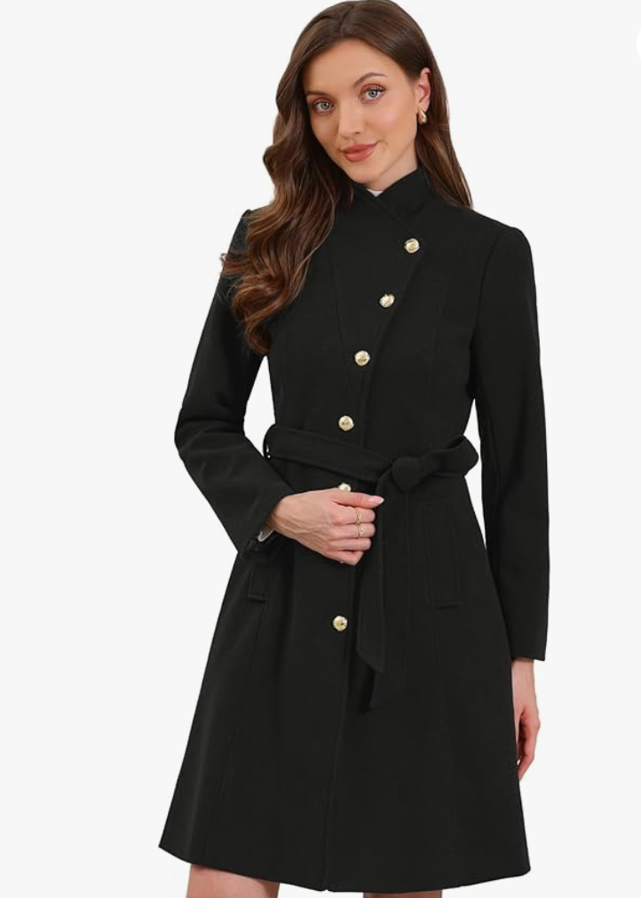  peacoat-style long coat 