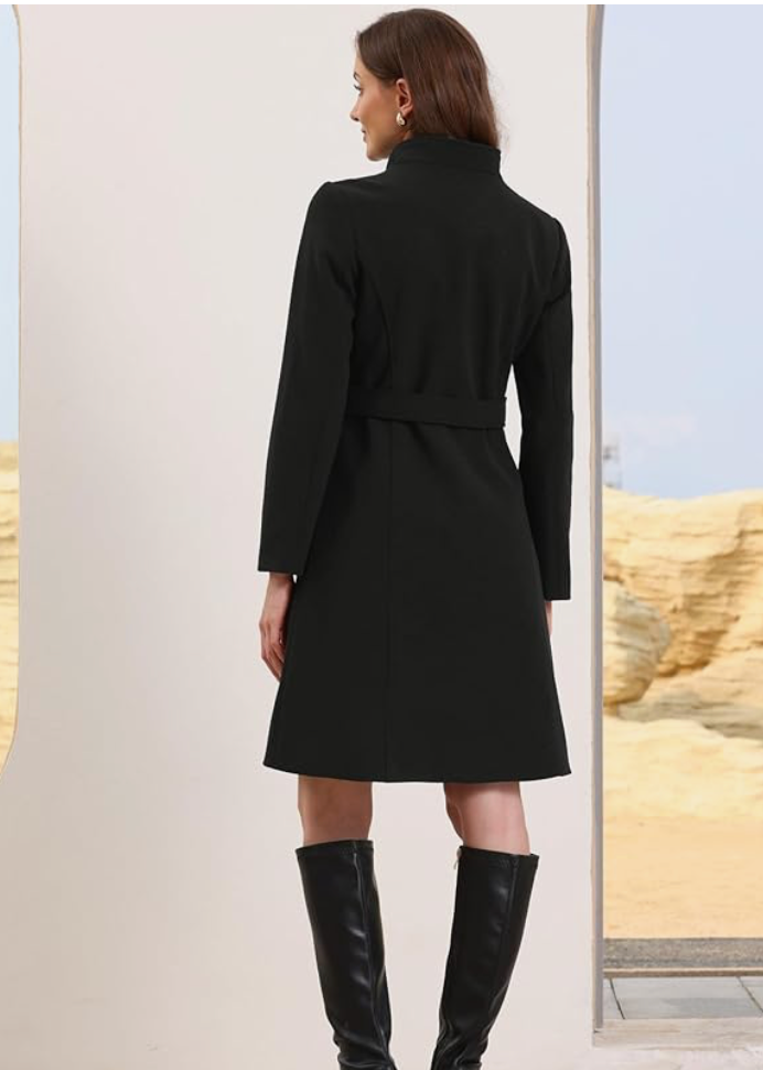  peacoat-style long coat 