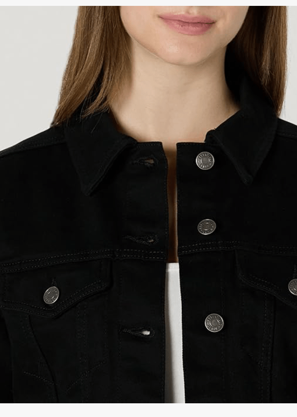 Black Denim Jacket For Women - AR - Rehman Collection
