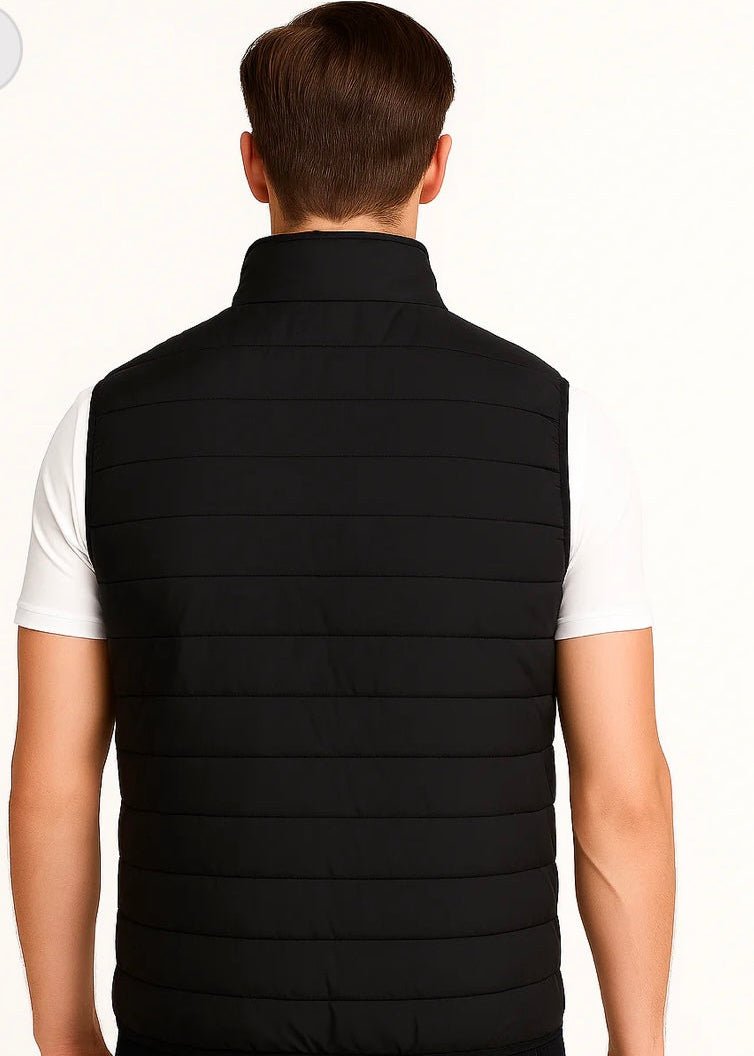 Black Padded Gilet For Men - AR - Rehman Collection