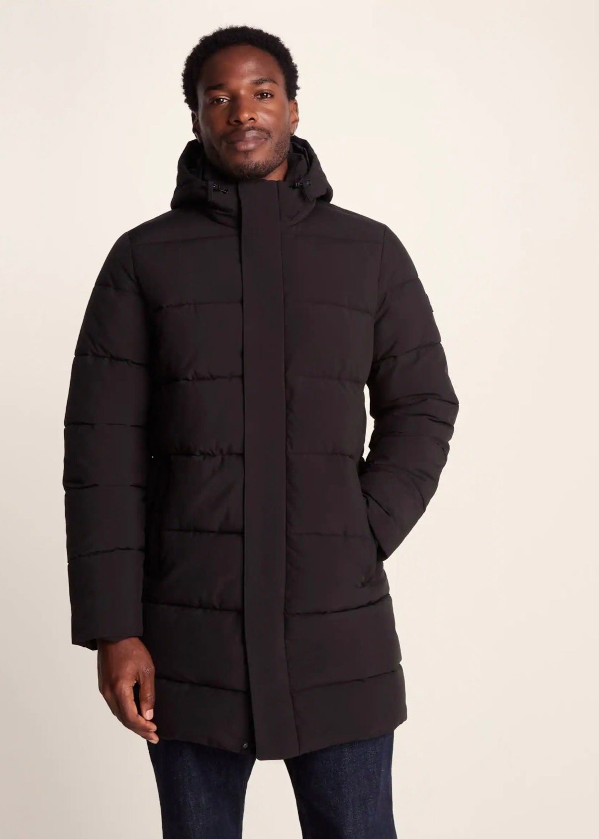 Black Puffer Coat for Men - AR - Rehman Collection