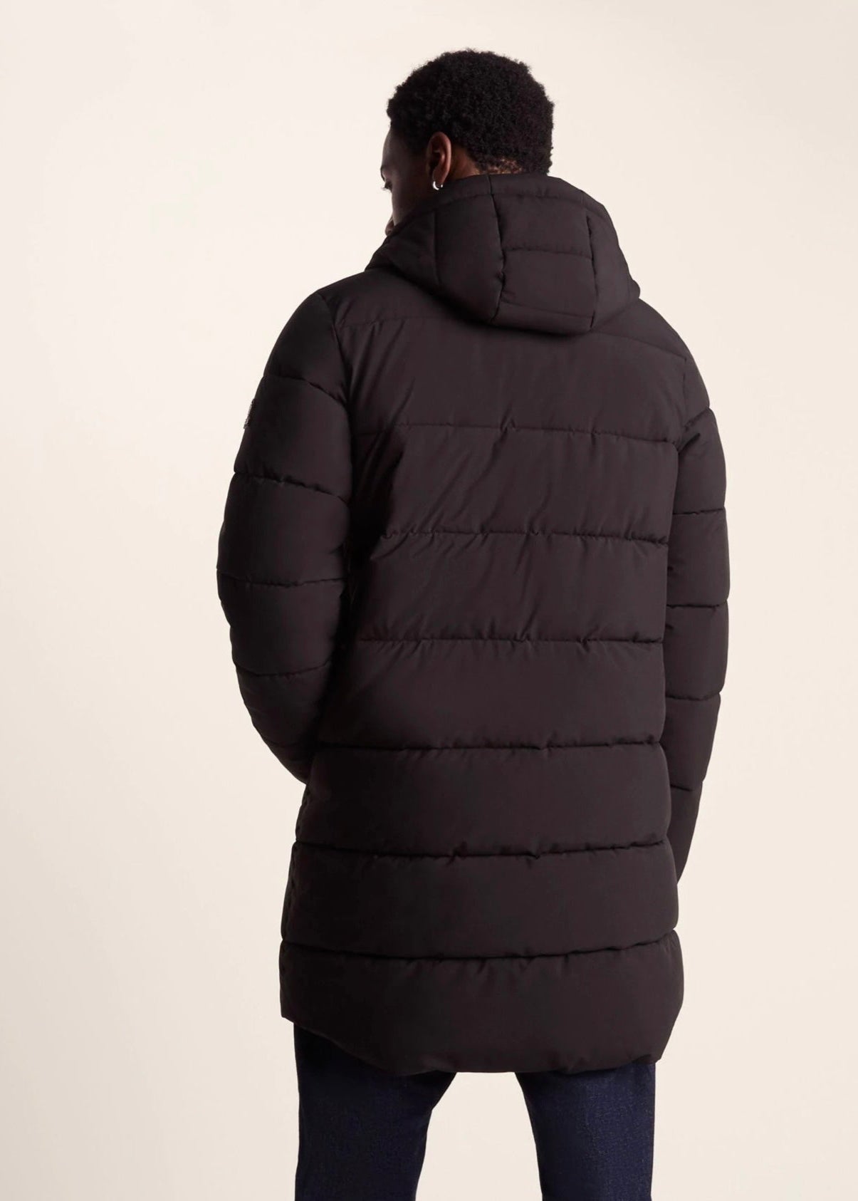 Black Puffer Coat for Men - AR - Rehman Collection