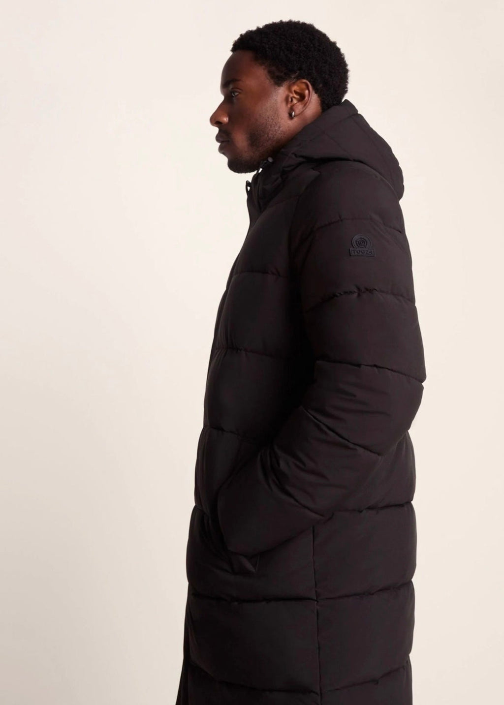 Black Puffer Coat for Men - AR - Rehman Collection