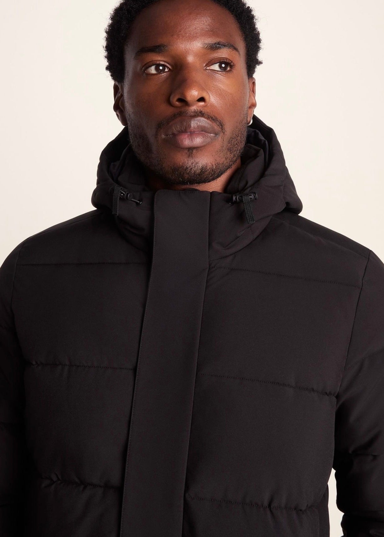 Black Puffer Coat for Men - AR - Rehman Collection