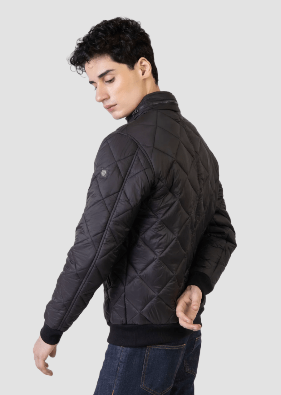 Black Puffer Jacket For Men - AR - Rehman Collection