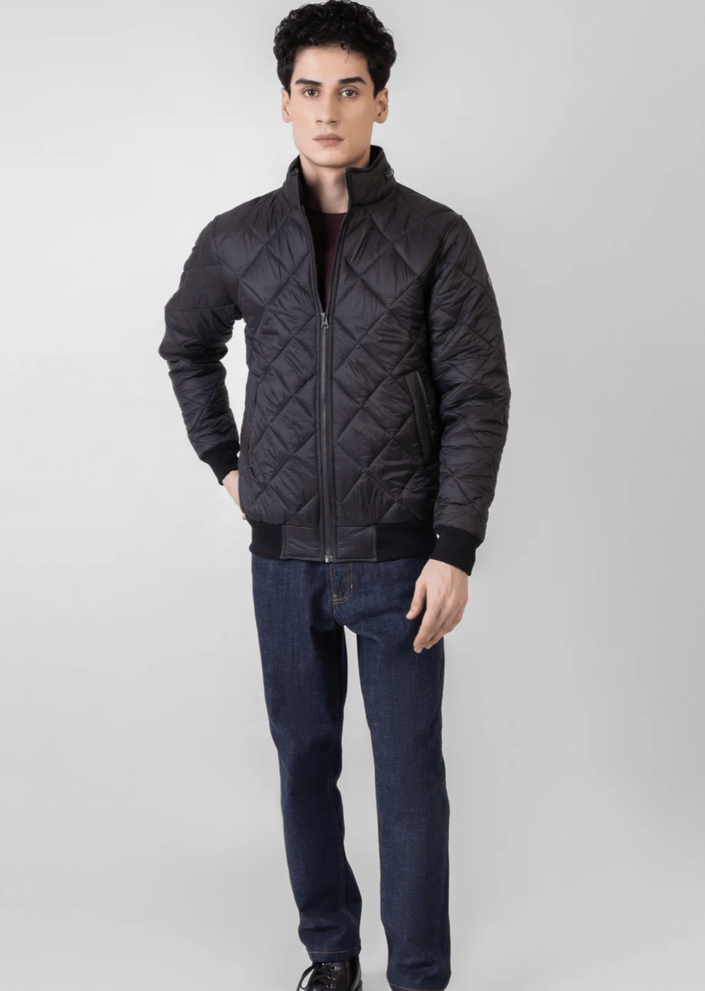 Black Puffer Jacket For Men - AR - Rehman Collection