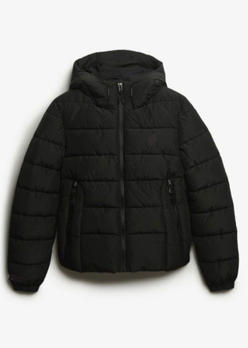 Black Puffer Jacket For Women - AR - Rehman Collection