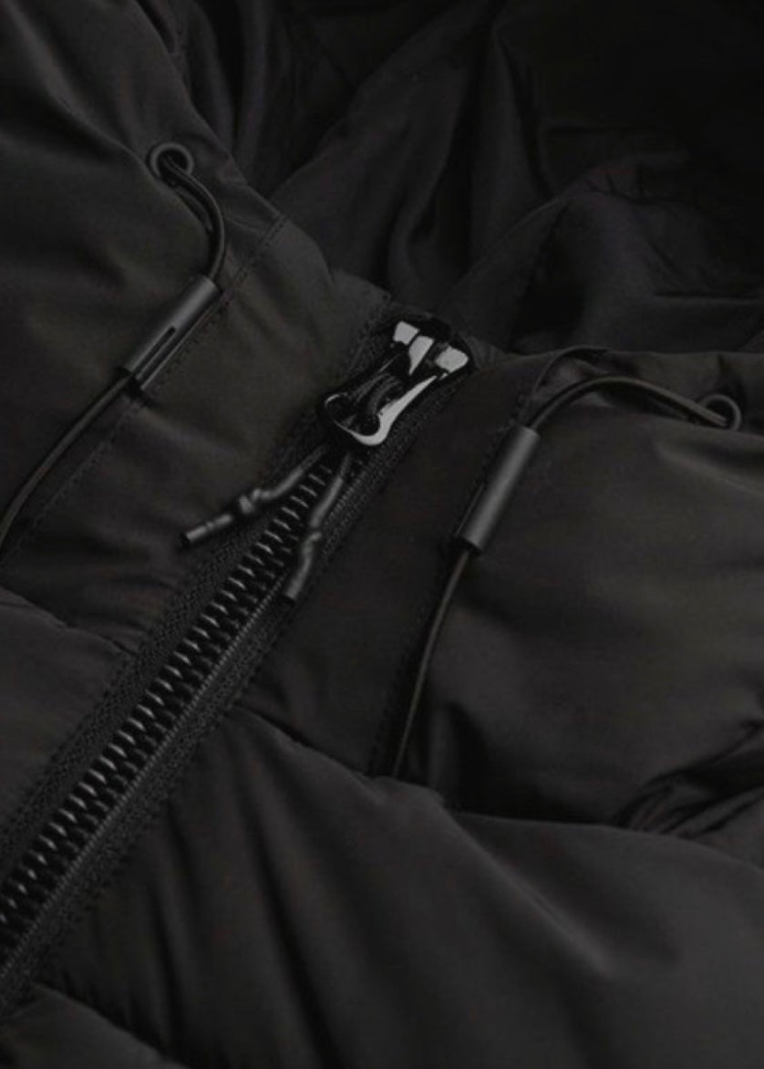 Black Puffer Jacket For Women - AR - Rehman Collection