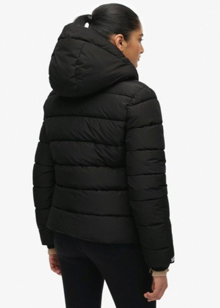 Black Puffer Jacket For Women - AR - Rehman Collection