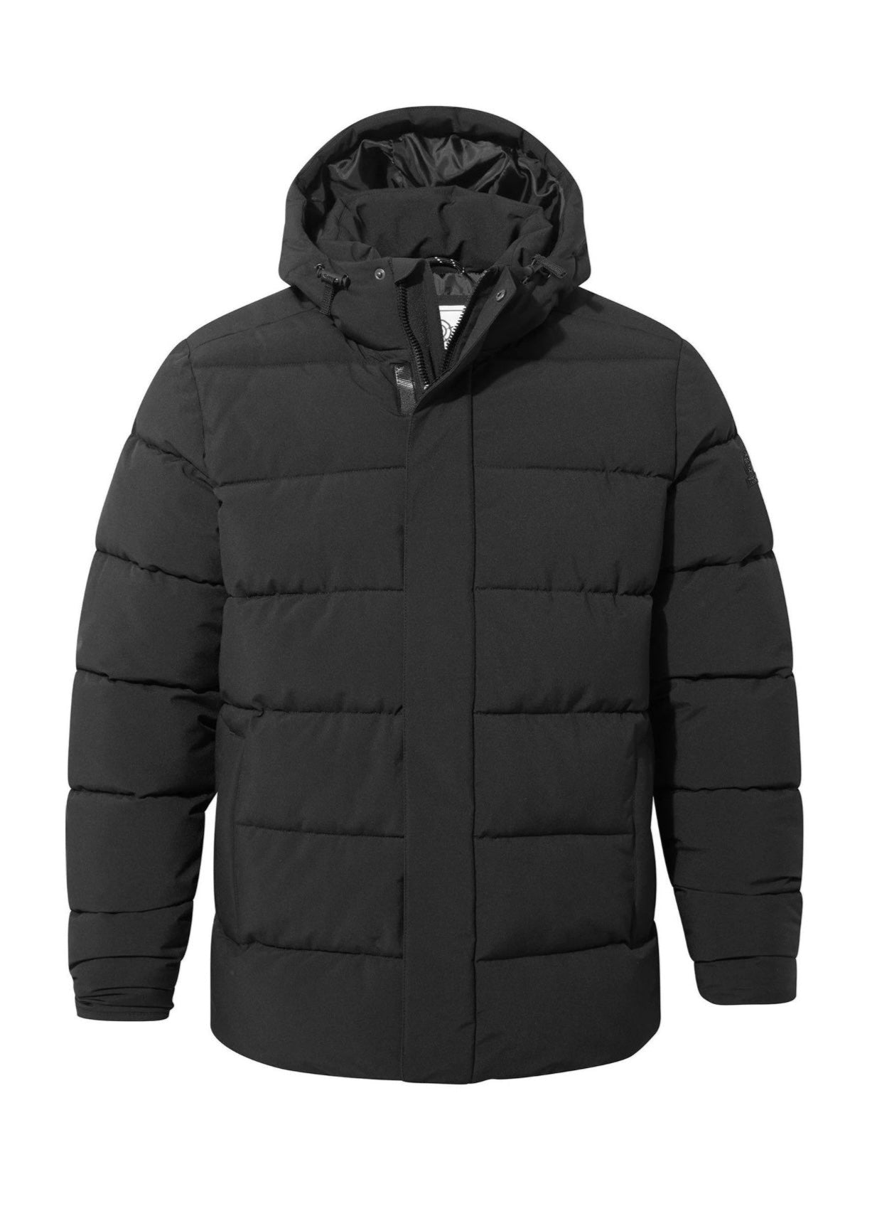 Black Puffer Jacket with Hood For Men - AR - Rehman Collection