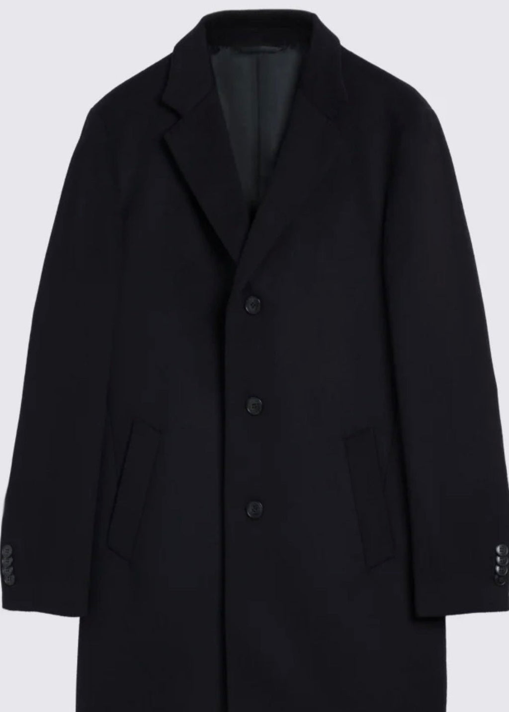 Black Wool Overcoat For Men - AR - Rehman Collection
