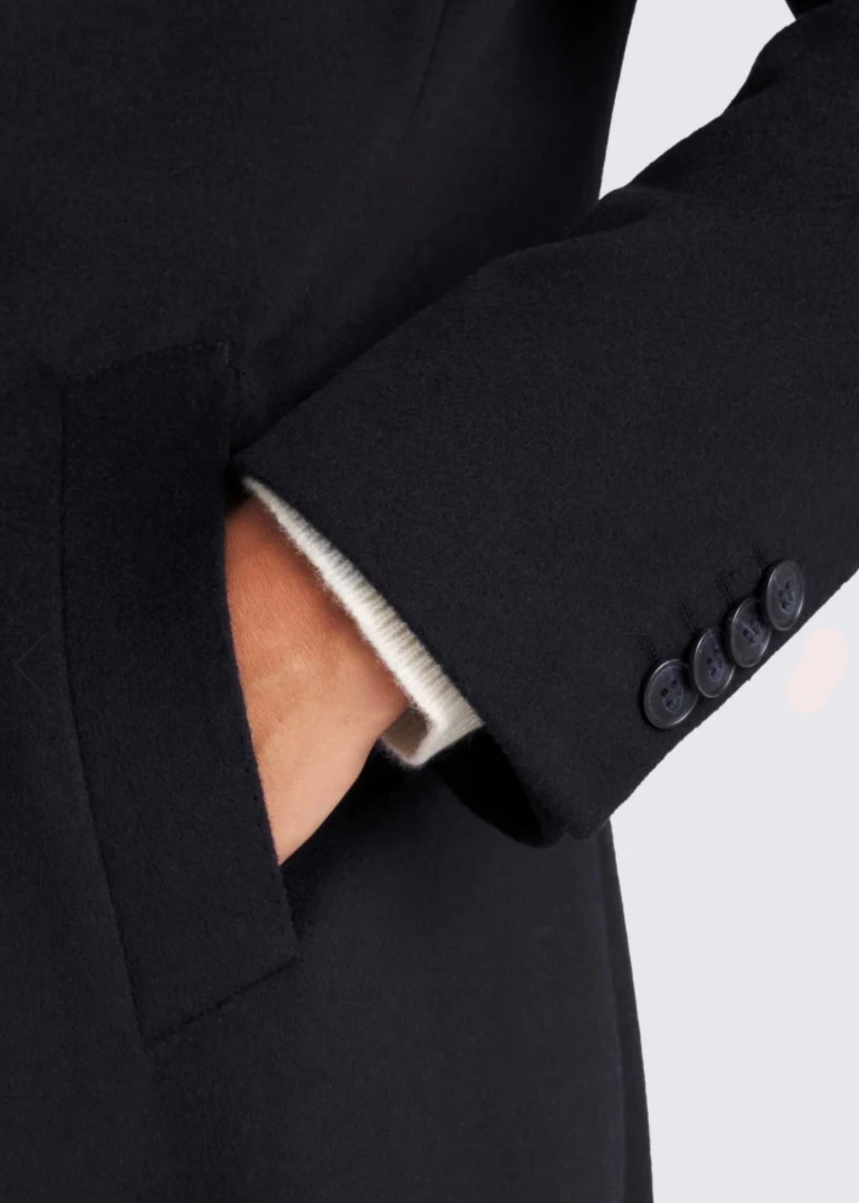 Black Wool Overcoat For Men - AR - Rehman Collection