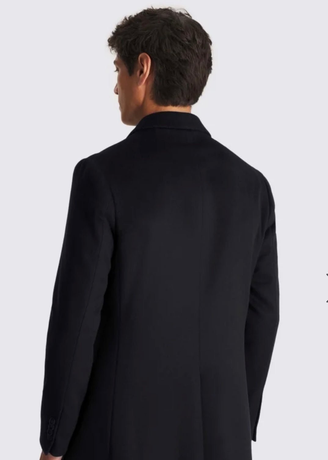 Black Wool Overcoat For Men - AR - Rehman Collection