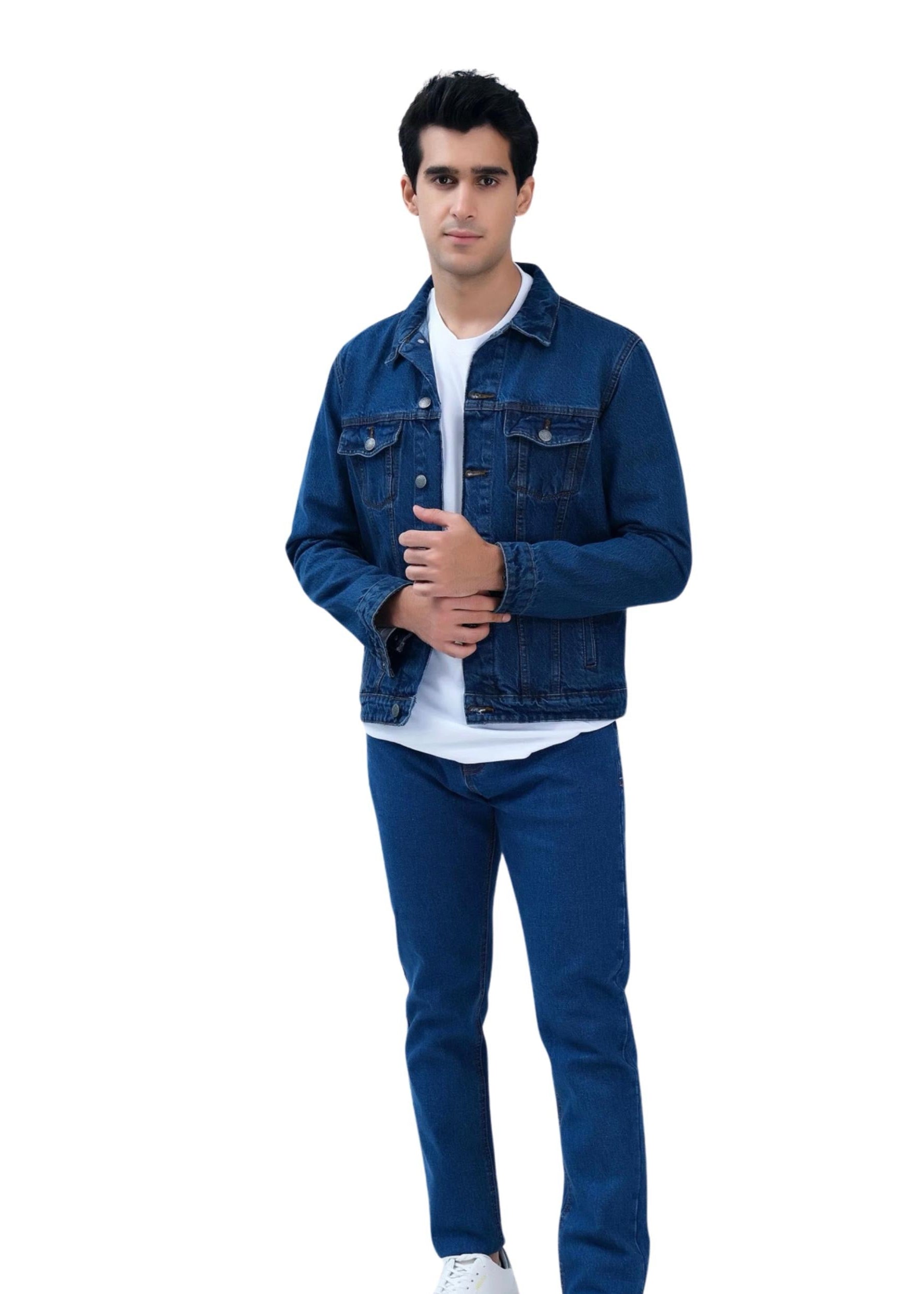 Blue Denim Jacket for Men and Women - AR - Rehman Collection