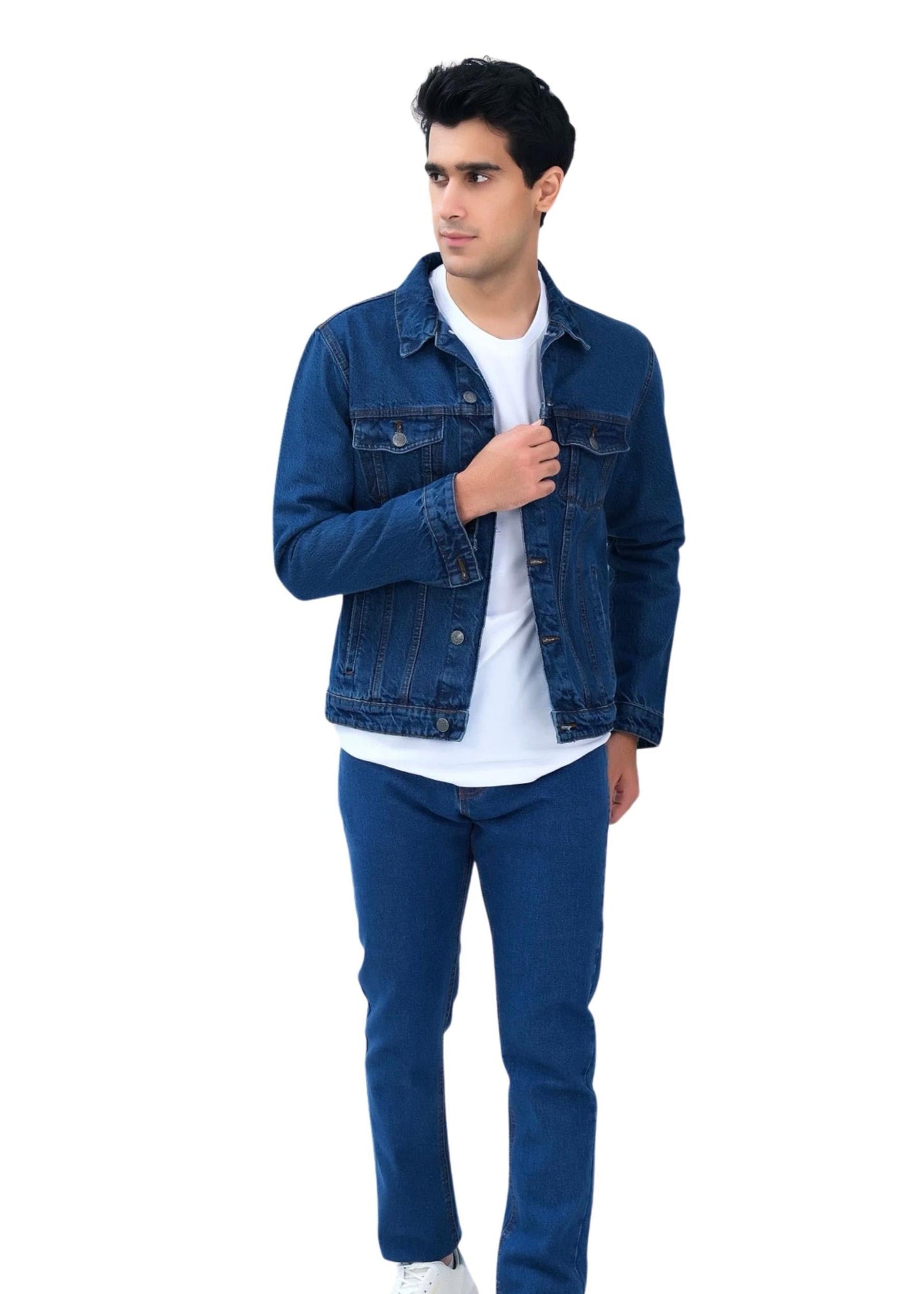 Blue Denim Jacket for Men and Women - AR - Rehman Collection