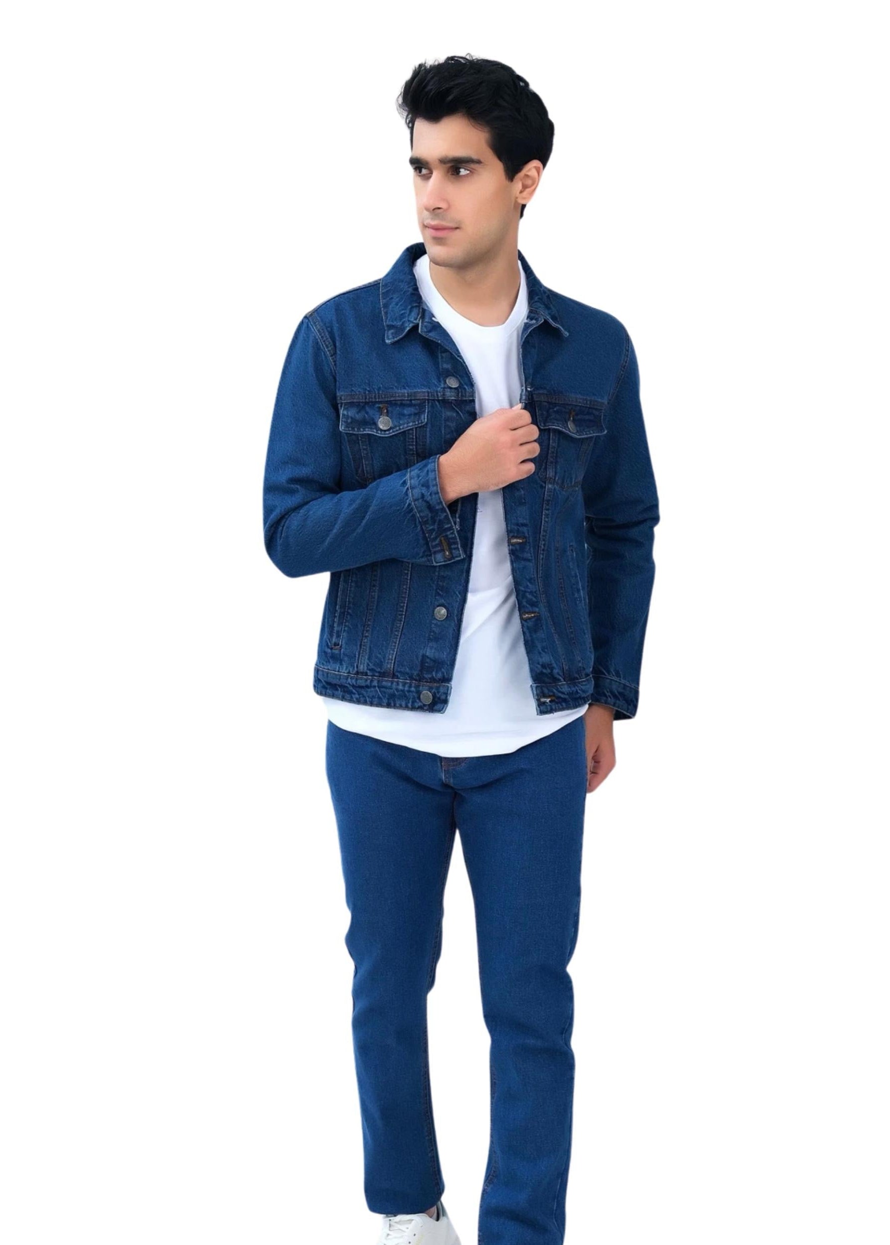 Blue Denim Jacket for Men and Women - AR - Rehman Collection