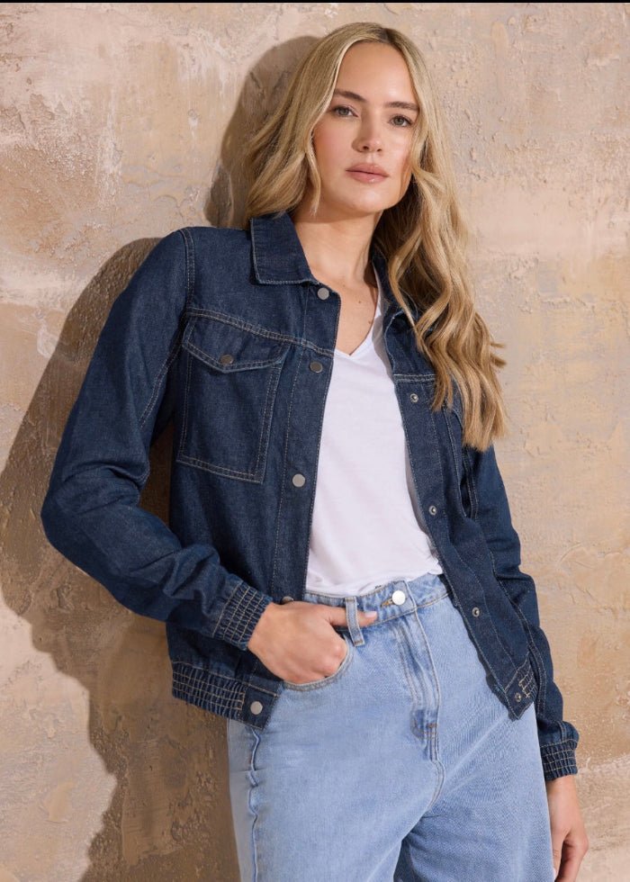 Blue Denim Jacket For Women - AR - Rehman Collection