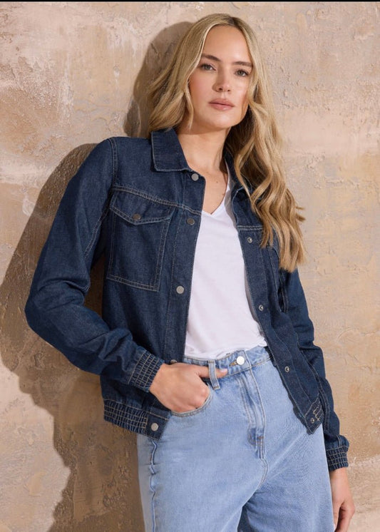 Blue Denim Jacket For Women - AR - Rehman Collection