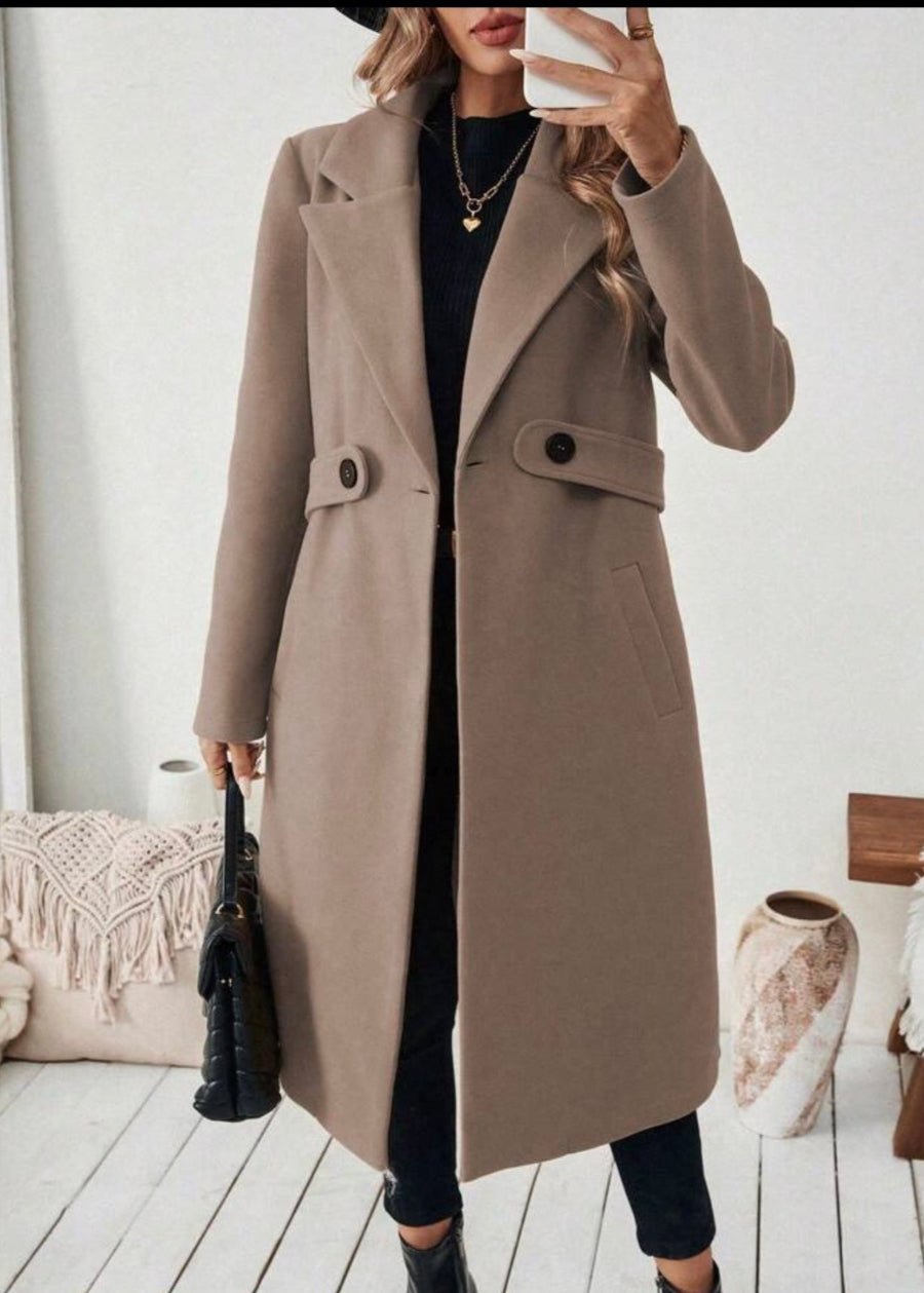 Brown Overcoat For Women - AR - Rehman Collection